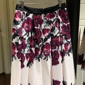 Karl Lagerfeld Womens Floral-Print A-Line Skirt